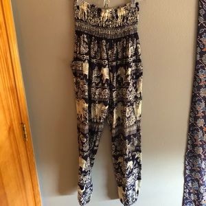 Elephant flowy pants